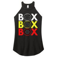 Formula Racing Car Box Box Box Radio Call To Pitbox Car Race Women's Perfect Tri Rocker Tank