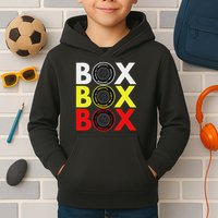 Formula Racing Car Box Box Box Radio Call To Pitbox Car Race Kids Hoodie