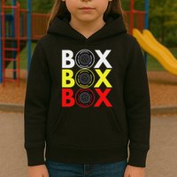 Formula Racing Car Box Box Box Radio Call To Pitbox Car Race Kids Hoodie