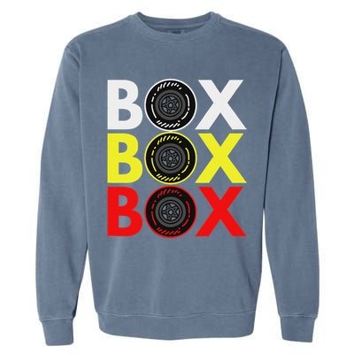 Formula Racing Car Box Box Box Radio Call To Pitbox Car Race Garment-Dyed Sweatshirt