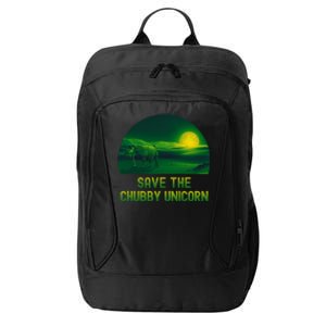 Funny Rhino Chibby Unicorns Save The Chubby Unicorn Great Gift City Backpack