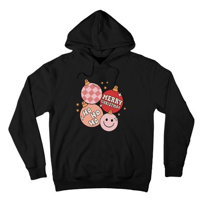 Festive Retro Christmas Bauble Ho Ho Ho Holiday Hoodie