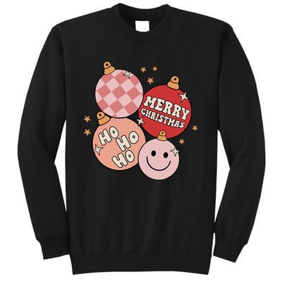 Festive Retro Christmas Bauble Ho Ho Ho Holiday Sweatshirt