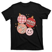 Festive Retro Christmas Bauble Ho Ho Ho Holiday T-Shirt