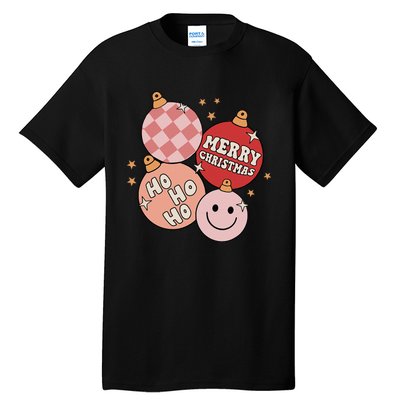 Festive Retro Christmas Bauble Ho Ho Ho Holiday Tall T-Shirt