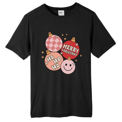 Festive Retro Christmas Bauble Ho Ho Ho Holiday Tall Fusion ChromaSoft Performance T-Shirt