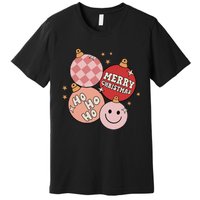 Festive Retro Christmas Bauble Ho Ho Ho Holiday Premium T-Shirt