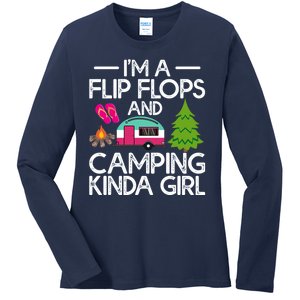 Funny Rv Camper A Flip Flops Gift Ladies Long Sleeve Shirt