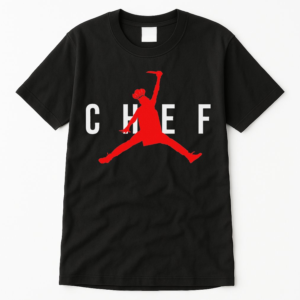 Funny Restaurant Chef Jumping Chef Knife Tall T-Shirt