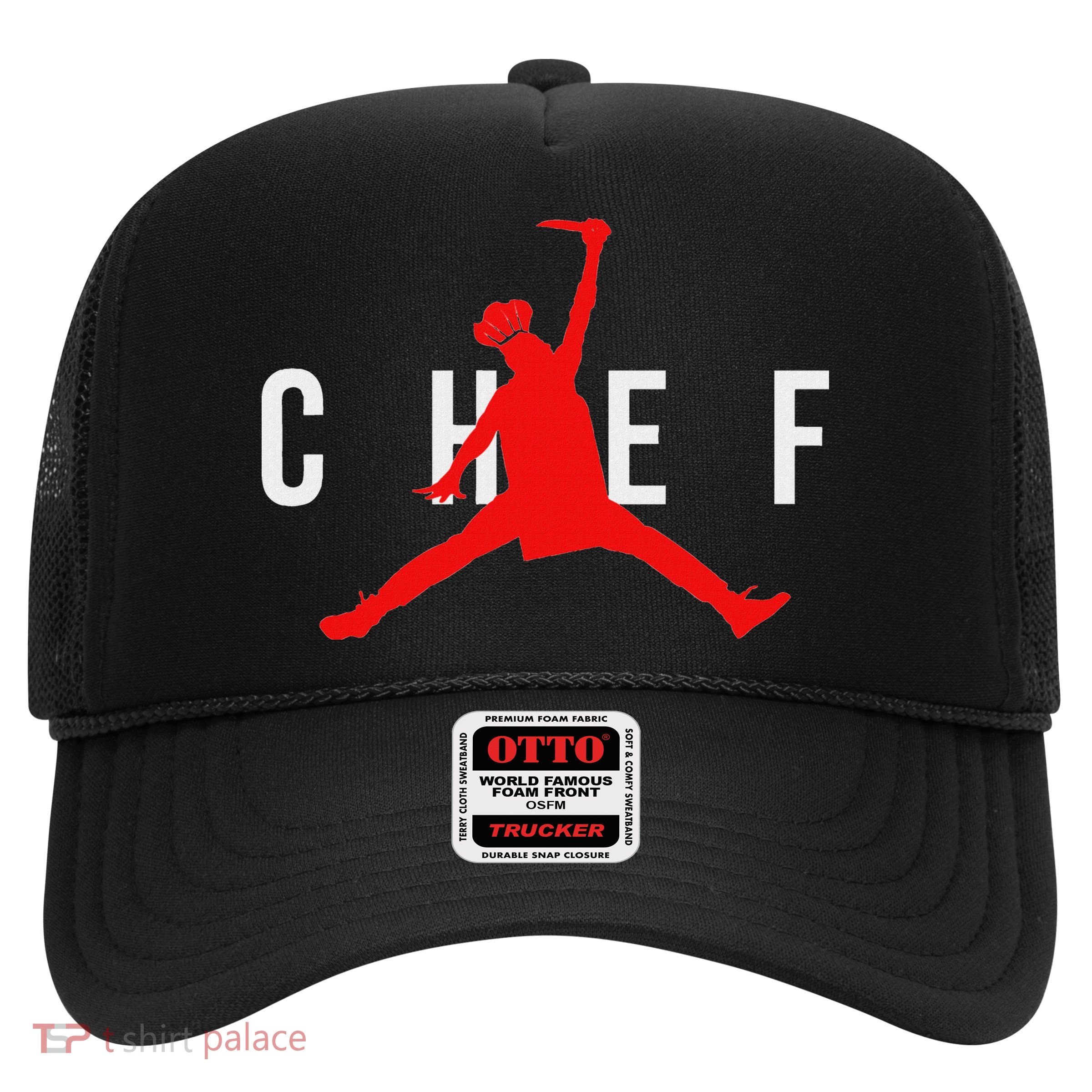 Funny Restaurant Chef Jumping Chef Knife Trucker Hat