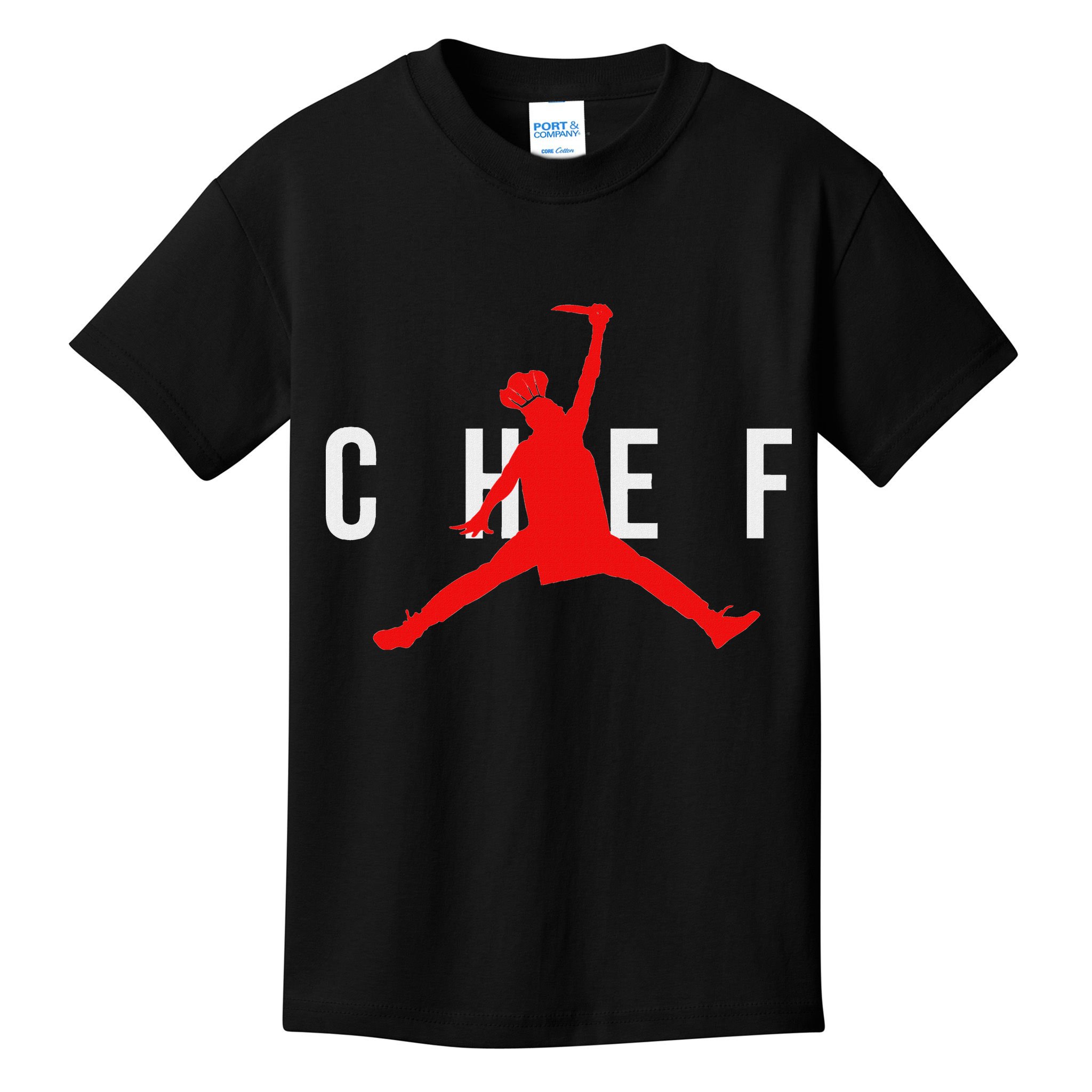 Funny Restaurant Chef Jumping Chef Knife Kids T-Shirt