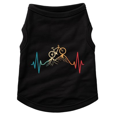 Funny Retro Cycling Heartbeat Bicycle Mountain Bike Biking Doggie Tank