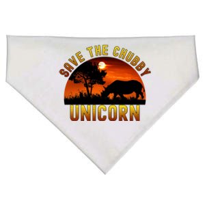 Funny Rhino Chibby Unicorns Save The Chubby Unicorn Gift USA-Made Doggie Bandana