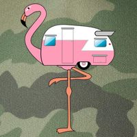 Flamingo RV Camper Legacy Tie Dye Trucker Hat