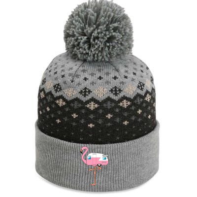 Flamingo RV Camper The Baniff Cuffed Pom Beanie