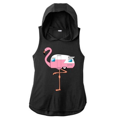 Flamingo RV Camper Ladies PosiCharge Tri-Blend Wicking Draft Hoodie Tank