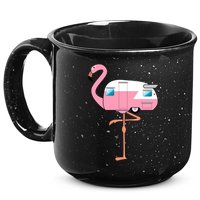 Flamingo RV Camper 15oz Campfire Ceramic Mug