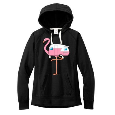 Flamingo RV Camper Women's Fleece Hoodie