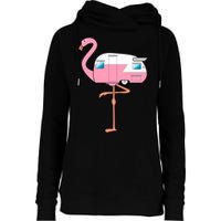 Flamingo RV Camper Womens Funnel Neck Pullover Hood