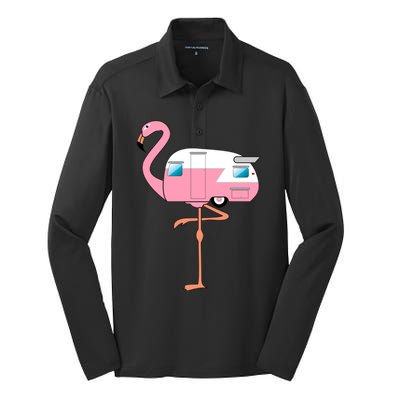 Flamingo RV Camper Silk Touch Performance Long Sleeve Polo