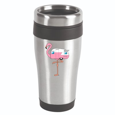 Flamingo RV Camper 16oz Travel Tumbler