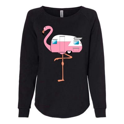 Flamingo RV Camper Womens California Wash Sweatshirt