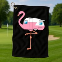 Flamingo RV Camper Golf Towel