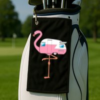 Flamingo RV Camper Golf Towel