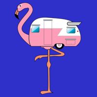 Flamingo RV Camper 16 in Basic Backpack