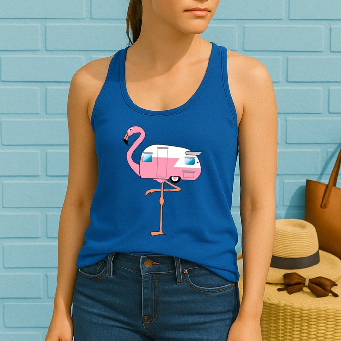 Flamingo RV Camper Womens Tank Top