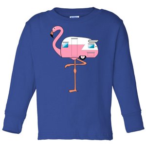 Flamingo RV Camper Toddler Long Sleeve Shirt