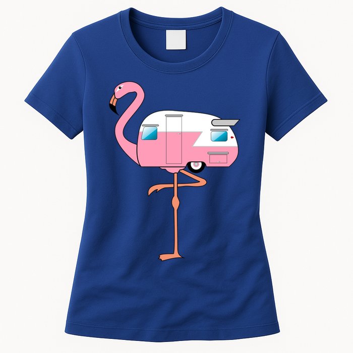 Flamingo RV Camper Womens T-Shirt