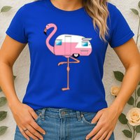 Flamingo RV Camper Womens T-Shirt