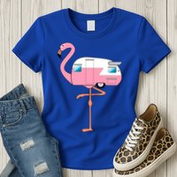 Flamingo RV Camper Womens T-Shirt