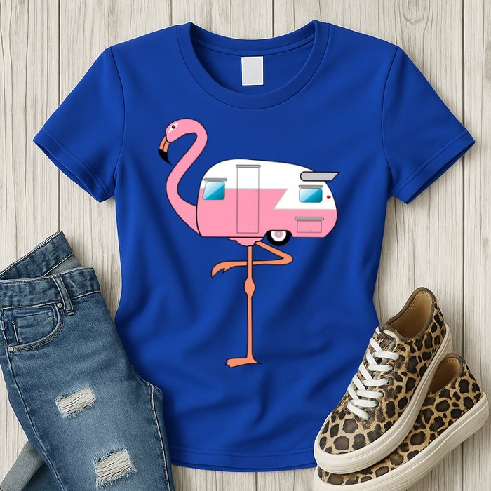 Flamingo RV Camper Womens T-Shirt