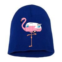 Flamingo RV Camper Short Acrylic Beanie