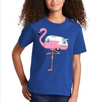 Flamingo RV Camper Kids T-Shirt