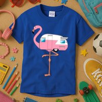 Flamingo RV Camper Kids T-Shirt