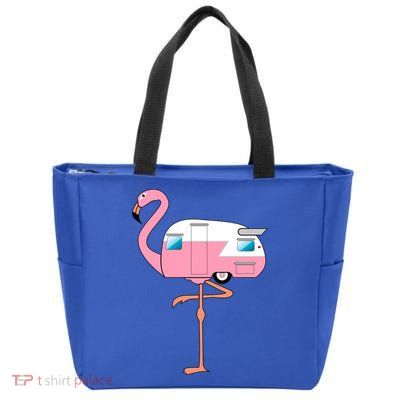 Flamingo RV Camper Zip Tote Bag