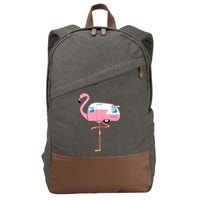 Flamingo RV Camper Cotton Canvas Backpack