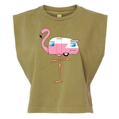 Flamingo RV Camper Garment-Dyed Women's Muscle Tee