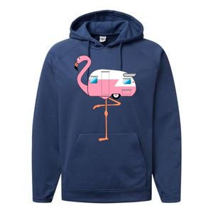 Flamingo RV Camper Performance Fleece Hoodie