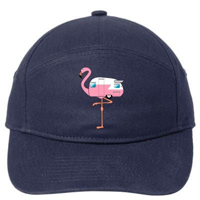 Flamingo RV Camper 7-Panel Snapback Hat