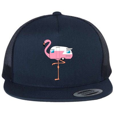 Flamingo RV Camper Flat Bill Trucker Hat