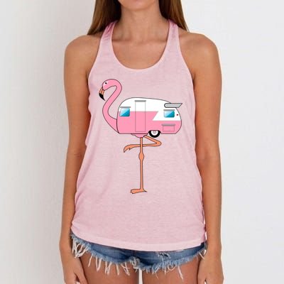 Flamingo RV Camper Women's Knotted Racerback Tank