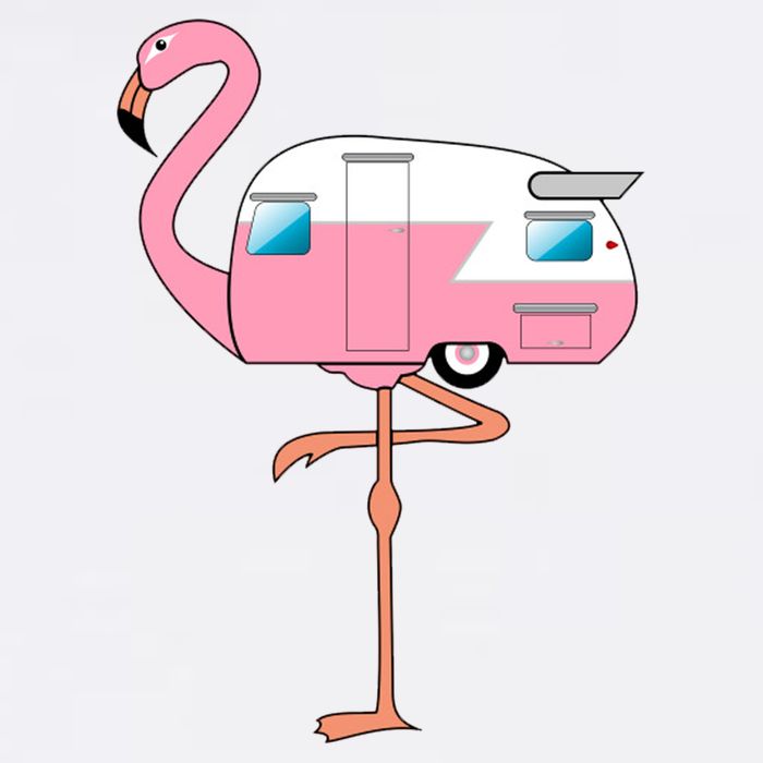 Flamingo RV Camper Garment-Dyed Sweatshirt