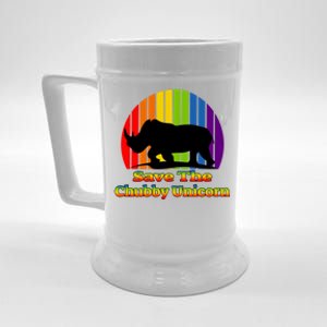 Funny Rhino Chubby Unicorns Save The Chubby Unicorn Gift Beer Stein