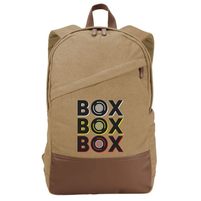 Formula Racing Car Box Box Box Radio Call To Pit Box Gift Cotton Canvas Backpack