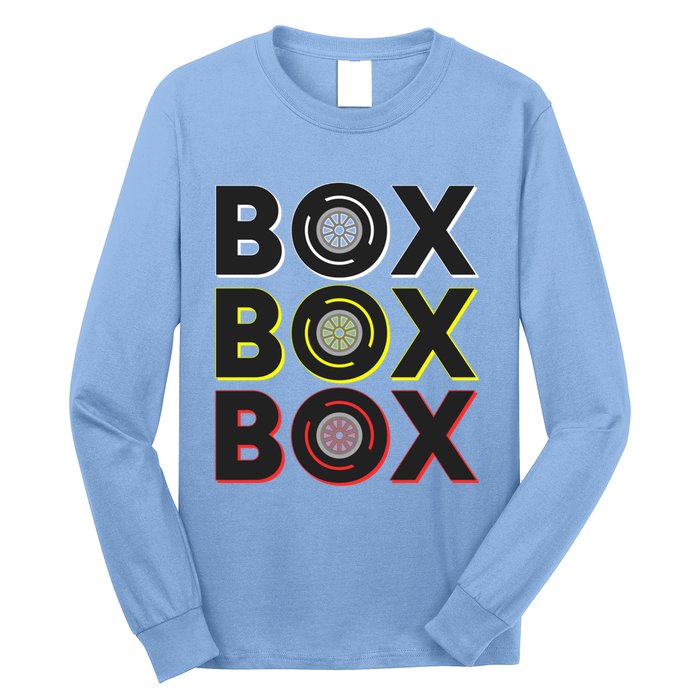 Formula Racing Car Box Box Box Radio Call To Pit Box Gift Long Sleeve Shirt