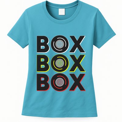 Formula Racing Car Box Box Box Radio Call To Pit Box Gift Womens T-Shirt